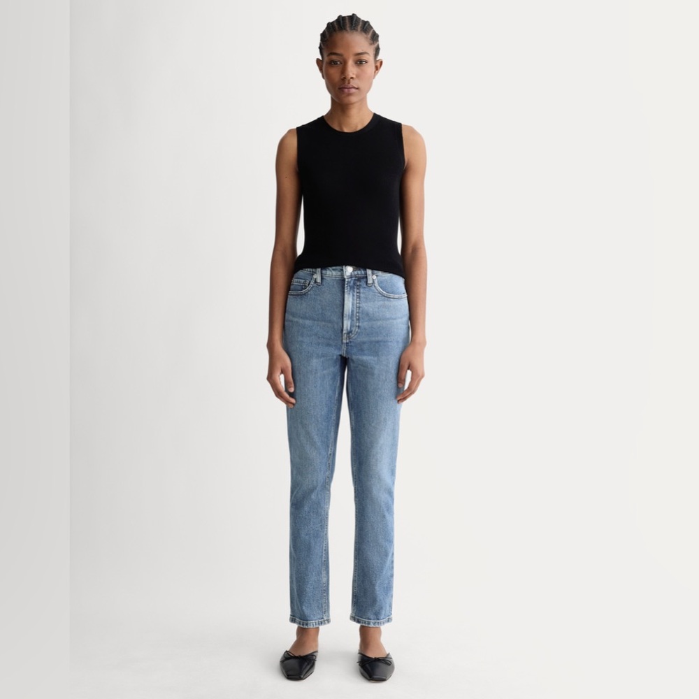 Everlane The Original Cheeky Jeans Organic Cotton High Rise Straight